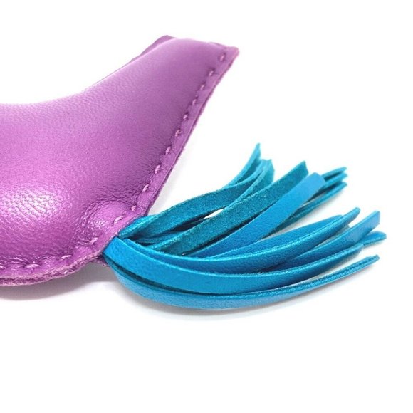 HERMES Rodeo GM Bag accessories strap Bag charm Leather purple - Picture 10 of 12